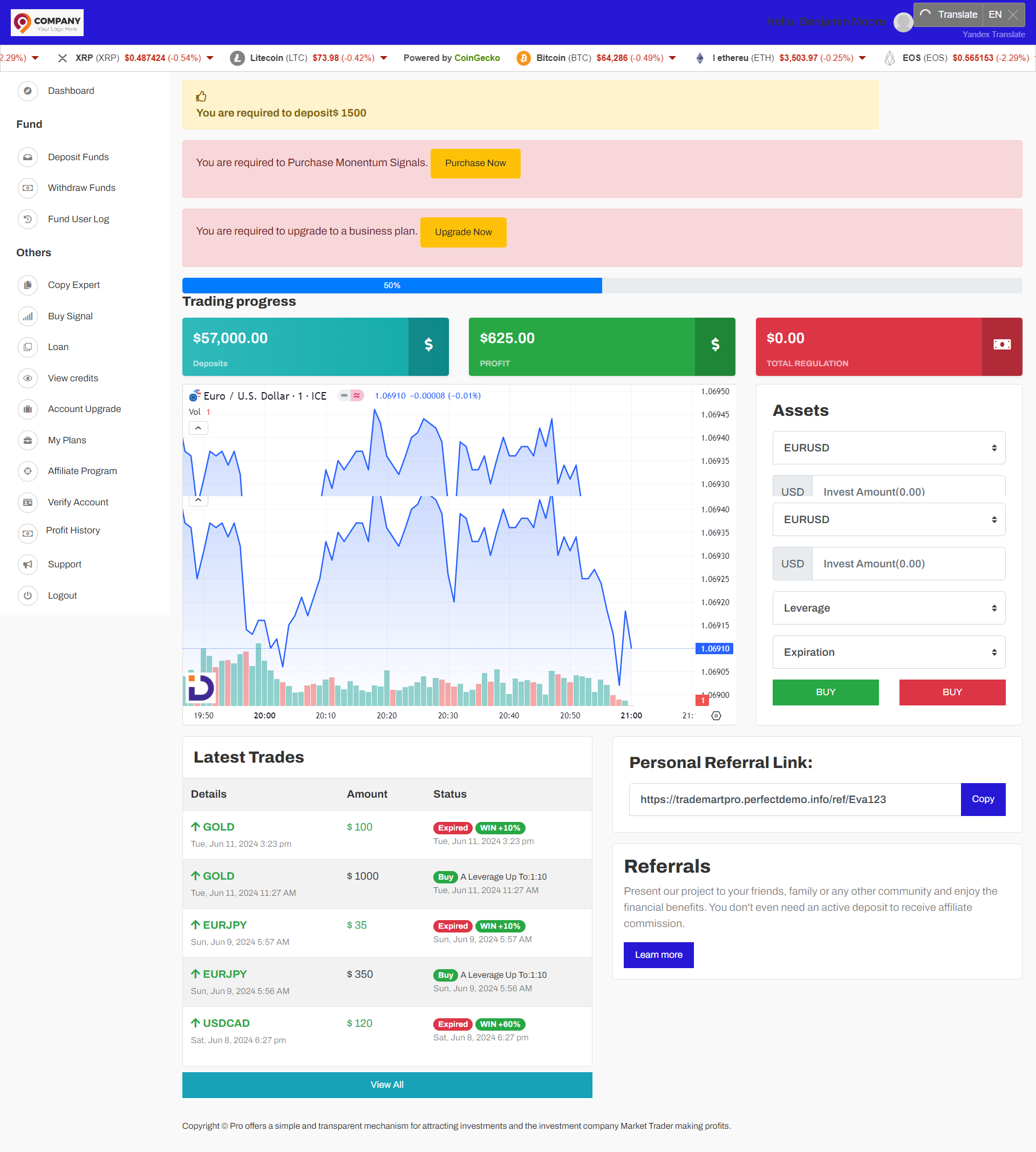 TRADER MARKET PRO - crypto trading management script